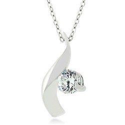 Cz Twist Pendant