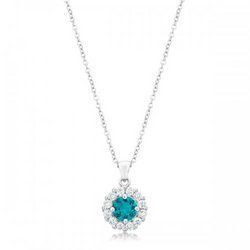 Bella Bridal Pendant In Aqua