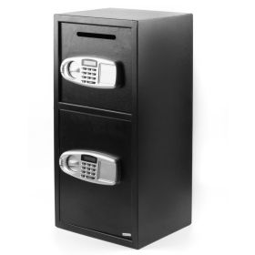 Double Door Iron Office Security Lock Digital Cash Gun Safe Depository Box
