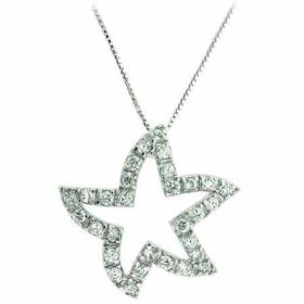 Sterling Silver Celebrity Simulated Diamond CZ Star Pendant
