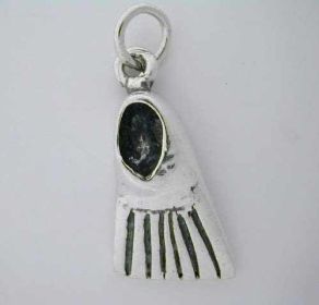 Silver * SCUBA FLIPPER CHARM * Sea Swim