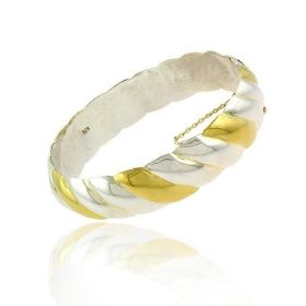 Sterling Silver Two-Tone San Marco Bangle Bracelet
