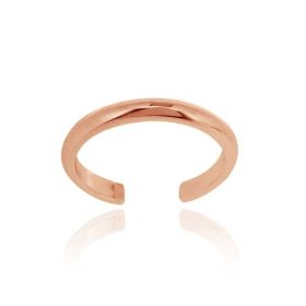 18K Rose Gold over Sterling Silver Polished Toe Ring