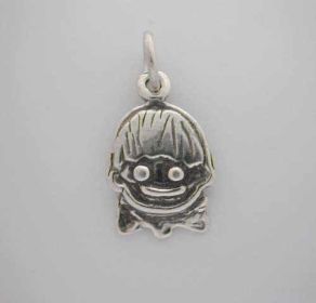 Silver Child Smile Boy FACE CHARM Bracelet