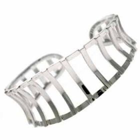 Sterling Silver Modern Design Cuff Bangle