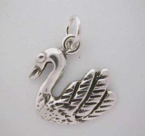Sterling Silver * SWAN CHARM* Duck Pretty