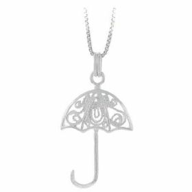 Sterling Silver Filigree Umbrella Pendant