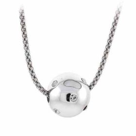 Sterling Silver Simulated Diamond CZ Confetti Ball Pendant