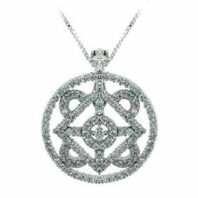 Aristocratic Sterling Silver Simulated Diamond cz Pendant