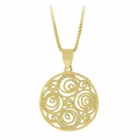 18K Gold over Sterling Silver Filigree Circle Pendant