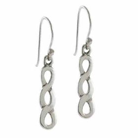 Sterling Silver Celtic Knot Oval Drop Earrings