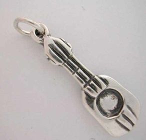 Sterling Silver Music GUITAR CHARM Cute