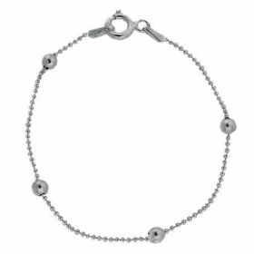 Sterling Silver Beaded Anklet
