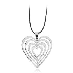 Stainless Steel Ripple Heart Necklace