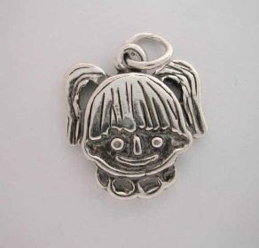 Silver Child Smiley Face GIRL CHARM