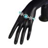 Bohemian Bracelet Turquoise Cracked Resin Ball with Unique Butterfly Carving Beach Jewelry