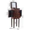 Jewelry Cabinet w/Drawers&Mirror Armoire Storage Stand Chest Organizer Christmas