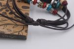 Multilayer Beads Evil Eye Bracelet Leather Wrap Bracelet Boho Jewelry for Women Men
