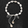 Free local delivery fashionHandmade Summer Beach Shell Conch White Velvet Rope Choker Necklace Adjustable Conch Shell Necklace Jewelry
