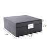 Jewelry Box 50 Slot Earring Organizer 2-layer Detachable With Large Mirror