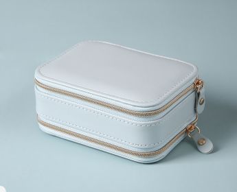 Portable travel jewelry box (Color: Blue)