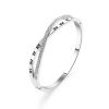 Roman Numerals Bracelet with Rhinestones Stainless Steel Bracelet Bangles for Women