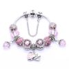 Silver Rhinestone Charm Bracelet New European Antique Handmade Charms Bracelet for Women Fashion Jewelry