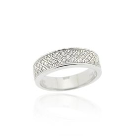 Sterling Silver CZ Micro Pave Band Ring (SKU: R11677-5)
