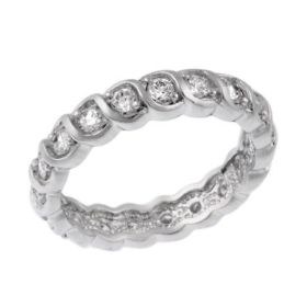 Sterling Silver CZ Bridal Wedding Band (SKU: R10820-7)