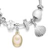 Bangle Bracelet Sea Shell Charm Wrap Silver Fashion Jewelry Stainless Steel Bracelet for Women