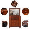 Handcrafted Wooden Jewelry Box Organizer Wood 5 Layers Case with 4 Drawers Brown