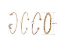 Multi-Layer 4 Pieces Bracelet Set Star Moon Charm Bracelet Bangle Jewelry Gift for Women Teens