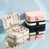 Jewelry Organizer Jewelry Box for Women Double Layer Travel for Necklace Earring Rings PU Leather Jewelry Holder Case