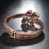 Bangles Pear Cut Charm Bypass for Women Cubic Zirconia CZ Silver Tone Plated Brass